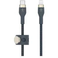 Kable USB - Belkin Kabel USB Typ-C Lightning Braided Silicone 1m Niebieski - miniaturka - grafika 1