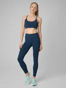 Legginsy - 4F Legginsy treningowe bezszwowe damskie - granatowe XS/S - miniaturka - grafika 1