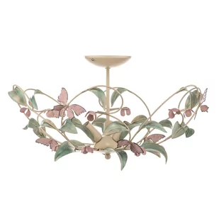 Luminex Plafon Summer 6287 lampa sufitowa 3x60W E14 kremowy zielony - Lampy sufitowe - miniaturka - grafika 3
