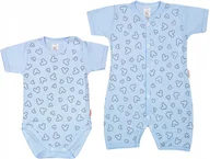 Rampersy - BODY Kr RAMPERS Kr Zestaw MYSZKA BŁĘKIT r 56 KLEKLE - miniaturka - grafika 1