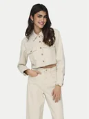 Kurtki damskie - ONLY Kurtka jeansowa Heather 15311007 Beżowy Regular Fit - miniaturka - grafika 1