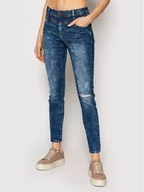 Spodnie damskie - Noisy May Jeansy Lucy 27018579 Granatowy Skinny Fit - miniaturka - grafika 1