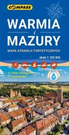 Obcojęzyczne przewodniki, mapy i atlasy - Mapa atrakcji turystycznych Warmia i Mazury - książka - miniaturka - grafika 1