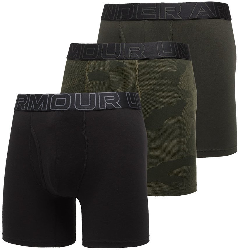 Under Armour Bokserki męskie UNDER ARMOUR Czarne/Khaki - 3 PAK Performance L