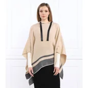 Swetry damskie - Joop! Ponczo | Relaxed fit | z dodatkiem wełny - miniaturka - grafika 1