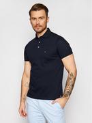 Koszulki męskie - Tommy Hilfiger Polo 1985 MW0MW17771 Granatowy Slim Fit - miniaturka - grafika 1