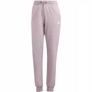 Spodnie damskie adidas Essentials Linear French Terry Cuffed fioletowe IS21 - Dresy męskie - miniaturka - grafika 1