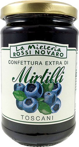 Dżem extra z borówek, 340 g / La Mieleria Rossi Novaro