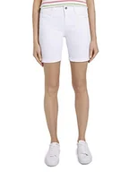 Spodenki damskie - TOM TAILOR Damski alexa slim bermudy szorty 1018015, 20000 - White, 28 - miniaturka - grafika 1