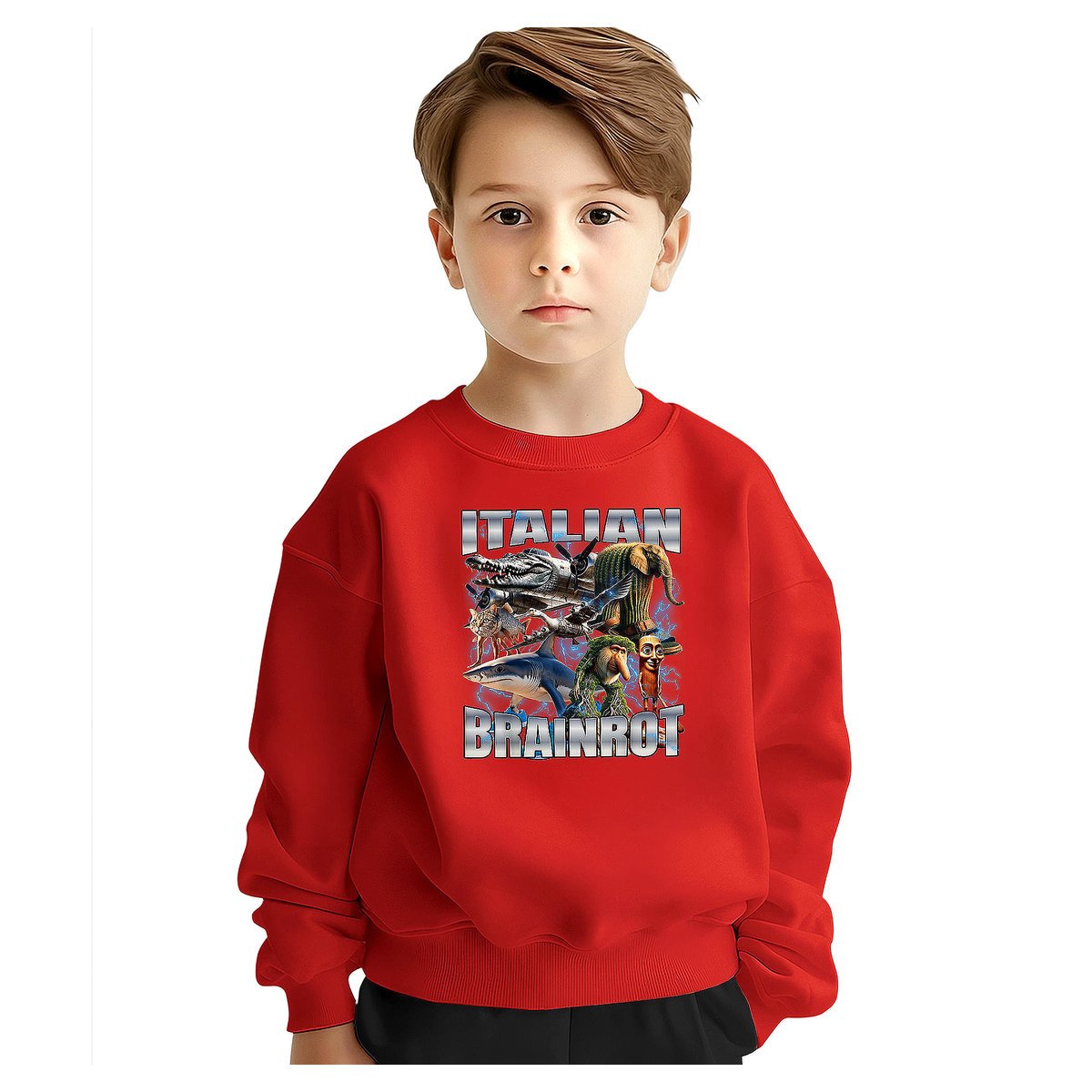 BLUZA DZIECIĘCA ITALIAN BRAINROT MEM 134-140 DLA CHŁOPCA DZIEWCZYNKI