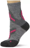 Skarpetki damskie - UYN Damskie Lady Trekking 2 w Merino Socks skarpety turystyczne, jasnoszare/różowe, rozmiar uniwersalny - miniaturka - grafika 1