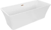 Wanny - Mexen Tonia wanna wolnostojąca 170 x 75 cm, biała, przelew miedź szczotkowana - 52171707500-65 - miniaturka - grafika 1