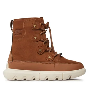 Śniegowce Sorel Youth Sorel Explorer™ Lace Wp NY4897-242 Brązowy - Buty dla dziewczynek - miniaturka - grafika 1