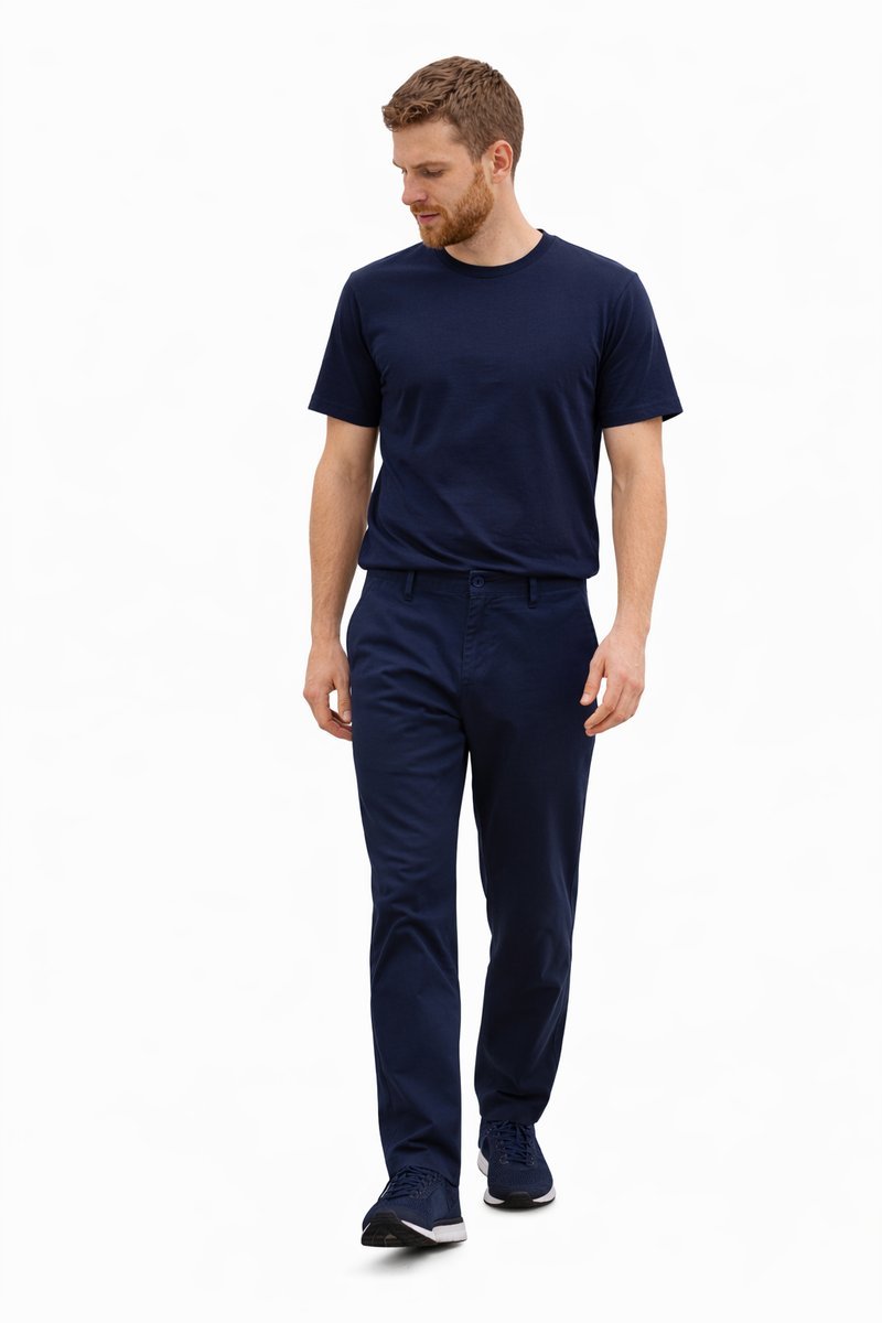 BOSS GRANATOWE ELEGANCKIE SPODNIE CHINOS BAWEŁNA ELASTAN 56 1I1D