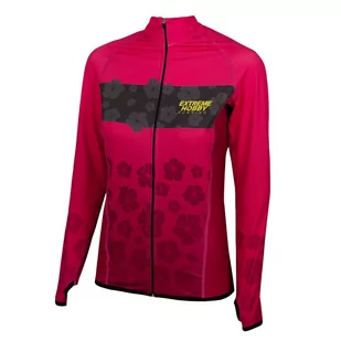 Bluza termoaktywna do biegania damska EXTREME HOBBY FLOWERS - Lekkoatletyka - miniaturka - grafika 1
