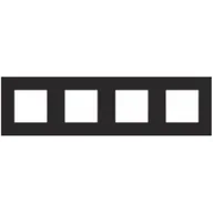 Klawisze i ramki - EFAPEL QUADRO45 RAMKA 4-KROTNA CZARNY 45940 TPM - miniaturka - grafika 1