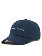 Czapki damskie - Tommy Jeans Czapka z daszkiem Logo 6 Panel Cap AW0AW16868 Granatowy - miniaturka - grafika 1