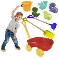 Zabawki do piasku - Zestaw Do Zabawy Ogrodowej Adriatic wózek z foremkami  grabkami łopatka - miniaturka - grafika 1