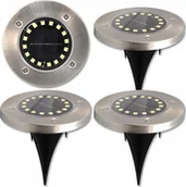 Lampy ogrodowe - Masterled 4xLampy LED solarne wbijane ogrodowe 16 SMD zimne - miniaturka - grafika 1