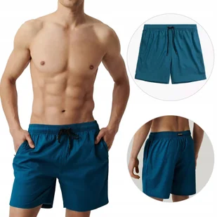 Szorty Kąpielowe Męskie KMB-226 Zielone Szybkoschnące Siatka Wygodne *L - Kąpielówki męskie - miniaturka - grafika 1