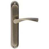 Klamki - Domino Klamka do drzwi wewnętrznych z długim szyldem Romana 72 Mosiądz Patyna - miniaturka - grafika 1