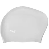 Pływanie - Nqc Szary Czepek Silikonowy Długie Włosy Nils Aqua - miniaturka - grafika 1