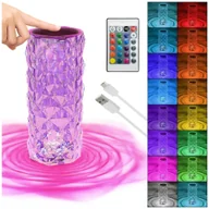 Lampy stojące - Lampa Kryształowa Led Lampka Nocna Dotykowa Pilot - miniaturka - grafika 1