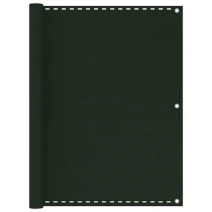 vidaXL Lumarko Parawan balkonowy, ciemnozielony, 120x400 cm, HDPE! 310977 - Markizy - miniaturka - grafika 6