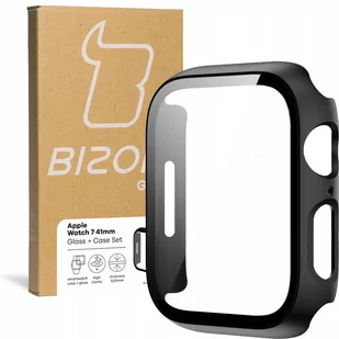 Bizon Etui ze szkłem Case, Case + Glass Set Apple Watch 7 41mm, czarne BCCFGS1AW7/41BK - Akcesoria do smartwatchy - miniaturka - grafika 1