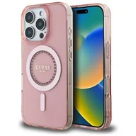 Etui i futerały do telefonów - Etui GUESS IML Rhinestones MagSafe do Apple iPhone 16 Pro Max Różowy | Bezpłatny transport - miniaturka - grafika 1