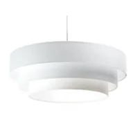 Lampy sufitowe - Biała skandynawska lampa wisząca welurowa - 6X S440 Ontario - miniaturka - grafika 1
