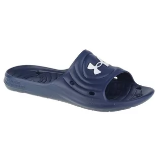 Klapki Under Armour Locker Iv Sl M 3023758-401 granatowe - Klapki i japonki męskie - miniaturka - grafika 1