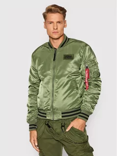 Kurtki męskie - Alpha Industries Kurtka bomber College 118112 Zielony Regular Fit - grafika 1