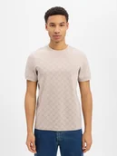 Koszulki męskie - JOOP! Koszulka męska - Davison Mężczyźni Bawełna brązowy wzorzysty, M - miniaturka - grafika 1