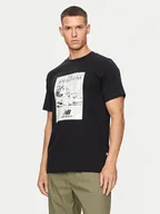 Koszulki męskie - New Balance T-Shirt Poster MT41595 Czarny Regular Fit - miniaturka - grafika 1