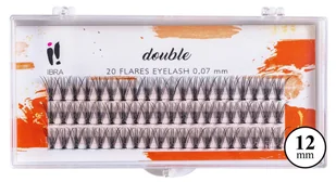 Ibra Ibra - DOUBLE FLARES EYELASH - KNOT-FREE NATURALS - Kępki sztucznych rzęs o podwójnej objętości - 12 mm IBRSOOB-JOB-02 - Pędzle do makijażu - miniaturka - grafika 2