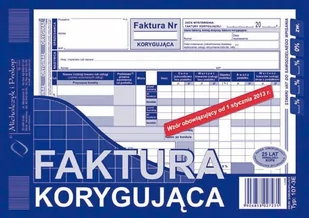 Druk, Faktura korygująca, A5, oryginał i kopia - Druki akcydensowe - miniaturka - grafika 1
