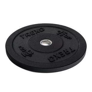 Obciążenie bumperowe olimpijskie TREXO czarne TRX-BMP005 5 kg - Obciążenia - miniaturka - grafika 1