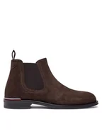 Sztyblety męskie - Tommy Hilfiger Sztyblety Core Rwb Hilfiger Suede Chelsea FM0FM04757 Brązowy - miniaturka - grafika 1