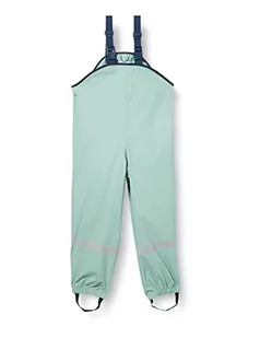 Playshoes Dziecięce spodnie przeciwdeszczowe, bez podszewki, wiatroszczelne i wodoodporne spodnie przeciwdeszczowe, odzież przeciwdeszczowa, Zielony pastelowy, 128 - Spodnie i spodenki dla chłopców - miniaturka - grafika 1