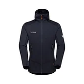 Kurtki męskie - Mammut Kurtka męska 1014 Midlayer Taiss, czarna, regular, czarny, XXL - miniaturka - grafika 1