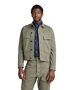 Kurtki męskie - G-STAR RAW Męska kurtka kieszonkowa z klapką, Zielony (Dk Shamrock GD D111-B563), XL - grafika 1