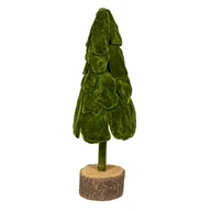 Ozdoby bożonarodzeniowe - Figurka drewniana flokowana Choinka 40 cm - miniaturka - grafika 1