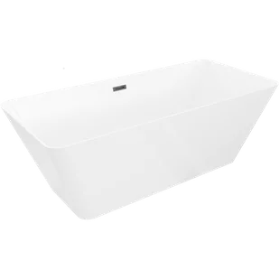 Mexen Velo Slim wanna wolnostojąca 170 x 75 cm, biała, przelew czarny - 52811707500-70 - Wanny - miniaturka - grafika 1