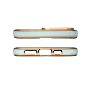 Lighting Color Case etui do iPhone 12 Pro Max żelowy pokrowiec ze złotą ramką miętowy - Etui i futerały do telefonów - miniaturka - grafika 3