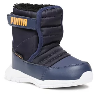 Buty dla chłopców - Śniegowce Puma Nieve Boot WTR AC Inf 380746 06 Peacoat-Vibrant Orange - grafika 1