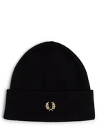 Czapki męskie - Fred Perry Czapka męska Mężczyźni Bawełna czarny jednolity, ONE SIZE - miniaturka - grafika 1