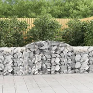 Ogrodzenia - vidaXL Kosze gabionowe, 12 szt, 300x50x80/100 cm, galwanizowane żelazo - miniaturka - grafika 1
