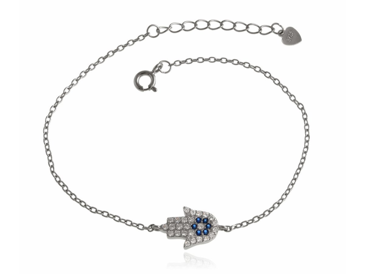Bransoleta srebrna Ręka Fatimy dłoń Hamsa b1180