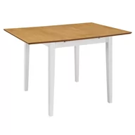 Stoły - vidaXL Rozsuwany stół jadalniany, biały, (80-120) x 80 x 74 cm, MDF - miniaturka - grafika 1